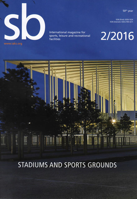 Touch of Greenery. Clubhouse in the Westerwald. In: sb 2/2016 - International magazine for sports, leisure and recreational facilities: Stadiums and Sports Grounds